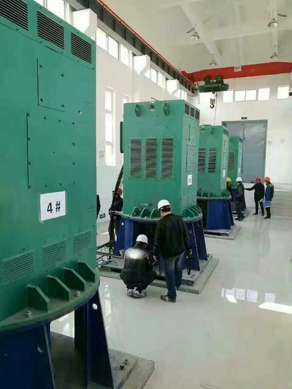 YKK7107-8某污水处理厂使用我厂的立式高压电机安装现场